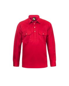 Lightweight L/S Closed Front Cotton Work Shirt
