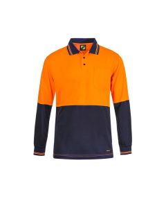 Hi Vis L/S Micromesh Polo With Pocket