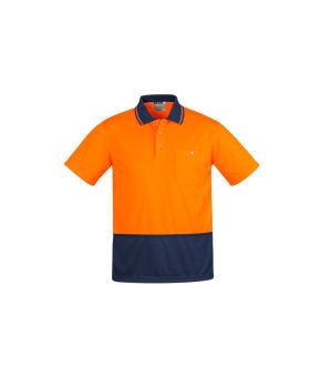 Mens Hi Vis Comfort Back Short Sleeve Polo