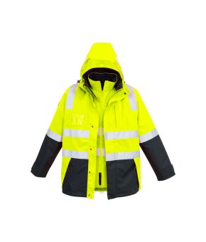 Mens Hi Vis 4 In 1 Waterproof Jacket