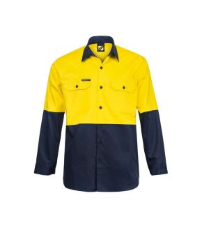 Hi Vis L/S Cotton Work Shirt