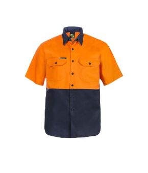 Hi Vis S/S Cotton Work Shirt