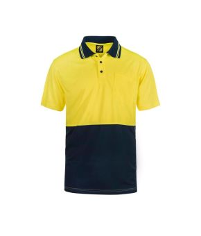 Hi Vis S/S Micromesh Polo With Pocket