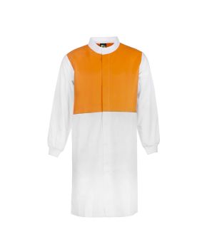 Food Industry Hi Vis L/S Long Dustcoat With Mandarin Collar