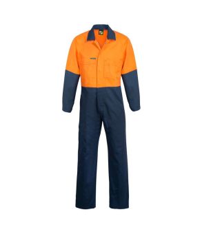 Hi Vis Two Tone Cotton Drill Coveralls
