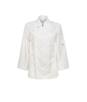 Ladies Lightweight Executive White Chefs Jacket - Long Sleeve