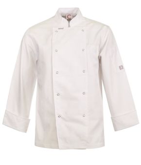 Lightweight Executive White Chefs Jacket - Long Sleeve With Press Studs