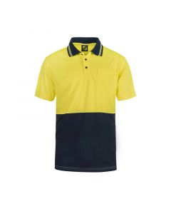 Hi Vis S/S Cotton Back Polo With Pocket