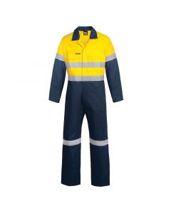 Hi Vis Cotton Coveralls With Reflective Tape