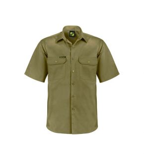 Lightweight Short Sleeve Vented Cotton Drill Shirt - 17-9350921037052