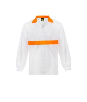 Food Industry L/S Jacshirt With Contrast Collar And Chestband