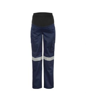 Maternity Cotton Cargo Work Pant With Reflective Tape