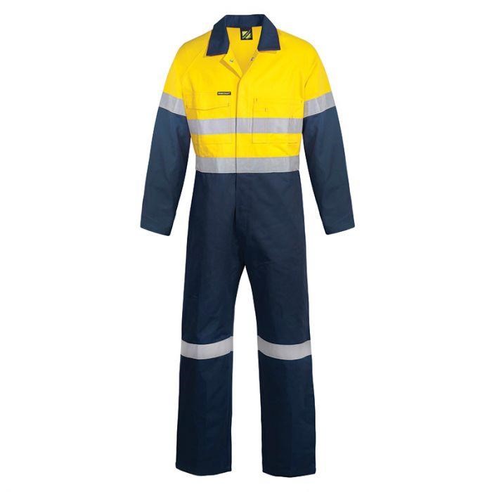 Hi Vis Cotton Coveralls With Reflective Tape