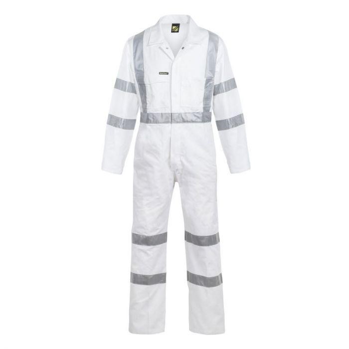 Hi Vis Cotton Coverall With Bio Motion Tape - Night Use Only