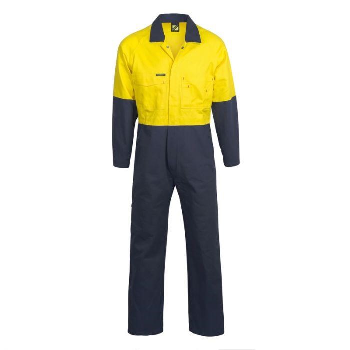 Hi Vis Two Tone Cotton Drill Coveralls