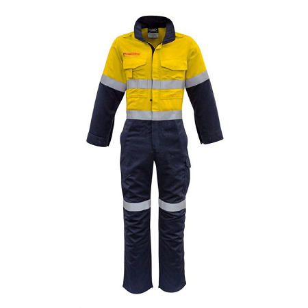 Mens Orange Flame Overall - Hoop Taped