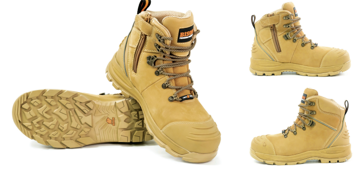 Bison XT Ankle Lace Up Safety Boot With Zip